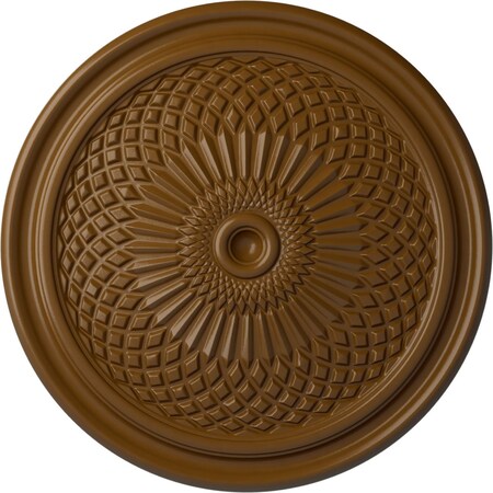 Ekena Millwork Trinity Ceiling Medallion (Fits Canopies up to 3"), Hand-Painted Smokey Topaz, 22"OD x 1 3/4"P CM22TNSTF